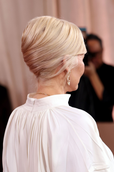 The back of Pamela Anderson's chignon