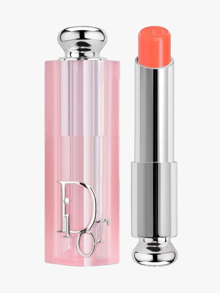 Dior Addict Lip Glow in branded component on a light gray background